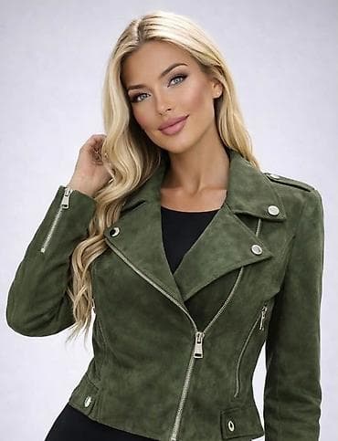 ponco cena: AKCIJA!!! Ženske jaknice od velura – model biker kroja. - Materijal — 3