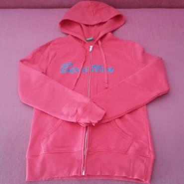 muske dukserice na raskopcavanje: Benetton dukserica sa kapuljačom Boja lubenice Potpuno nova Veličina — 4