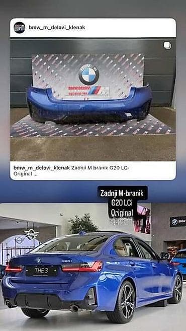 Vozila: ZADNJI M-BRANIK G20 LCI ZA BMW 315, 316, 318 . OD 2018. DO 2026 — 1