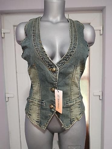 Ženski teksas prsluk/korzet – Forever 21 - Materijal: klasičan denim