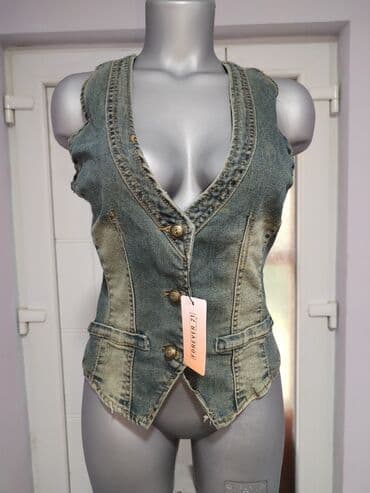 Women's Clothing: Ženski teksas prsluk/korzet – Forever 21 - Materijal: klasičan denim — 1