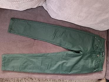 prada cipele: Pantalone u zelenoj boji - Kroj: uski/ slim-fit, ravne nogavice - — 1