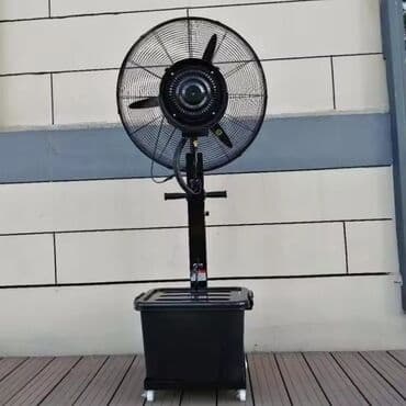 dupli ventilator za auto: Ventilator sa rasprsivacem Ogroman ventilator na vodu za baste kafice — 1