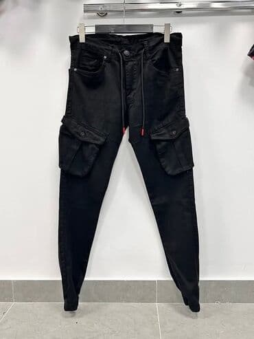 mokasine beograd: Trousers, Cargo, color - Black — 1