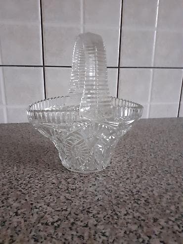 uv lampe cena: Staklene korpice sa ručkom – dekorativne činije za sto - Materijal — 1