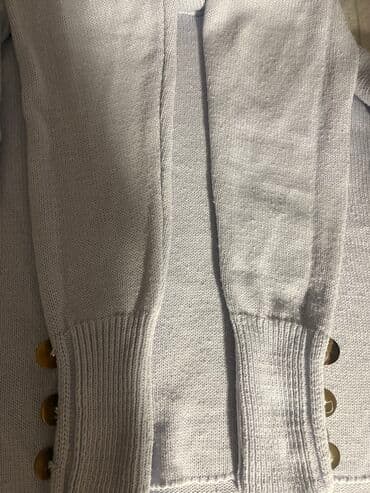 Women's Clothing: Pleten komplet (džemper i pantalone) u svetloplavoj nijansi. - Gornji — 3