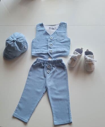 zara prsluk za devojcice: Komplet: Pantalone, Prsluk, Kapa, 74-80 — 1