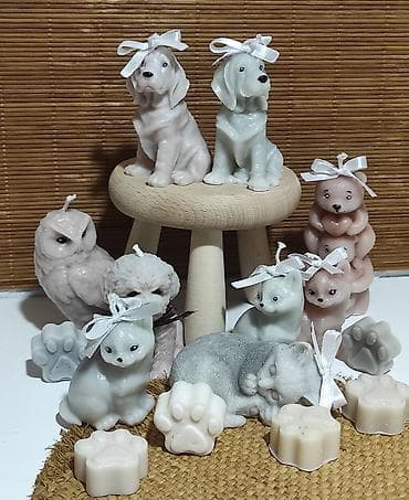 Clocks for home: Dekorativne sveće u obliku životinja – ručno izlivene - Motivi: psi — 1