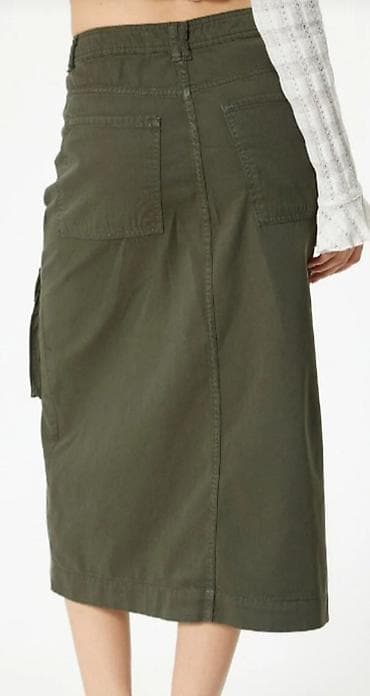 tommy hilfiger d: Nova/samo oprana cargo midi suknja, broj 38, nije debeo pamuk, već — 3