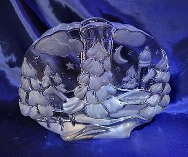 ornament staklo: Vaza Walther staklo Nemacka iz 70ih.godina. Blockvase,pun rad — 2