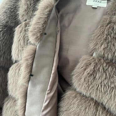 Winter jackets: M, With lining, Faux fur, color - Brown — 4