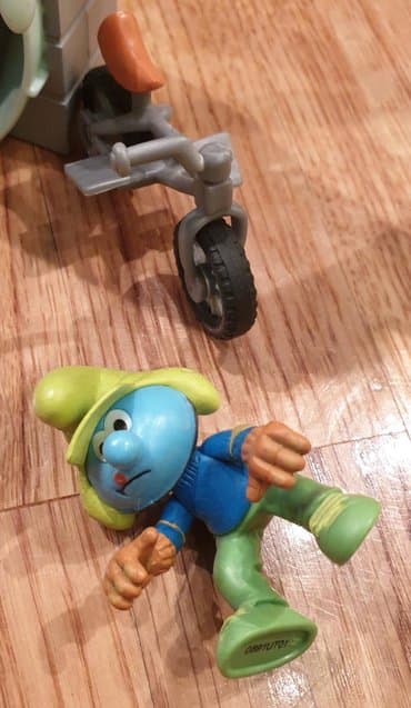 Figurice i makete: STRUMFOVI - PEYO ORIGINAL LAFIG igracka. Strumf na biciklu — 4