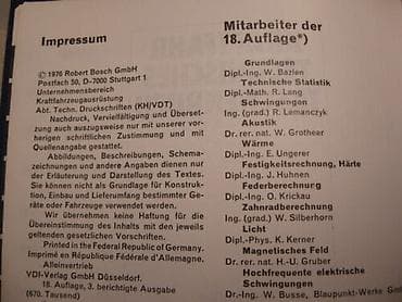 na pedale: Knjiga:Kraftfahr-Technisches Taschenbuch Bosch 18. Auflage von 1976 — 2