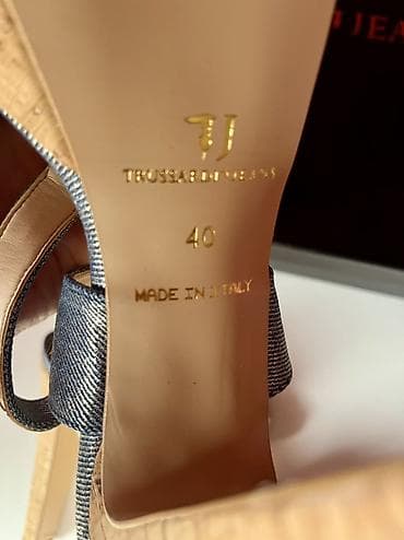 zenske kozne sandale: Trussardi Jeans ženske sandale – platforme sa štiklom - Model — 3