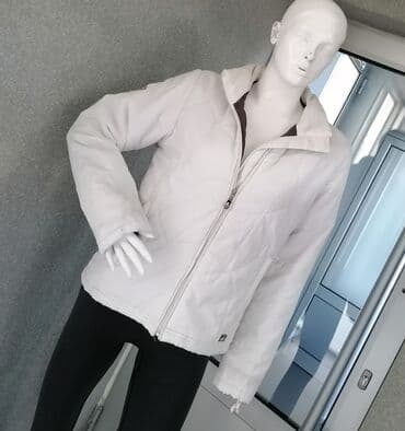vunene jakne: Bela jakna za proleće jesen Nošena malo, očuvana Vel Xl Uvoz Turska — 2