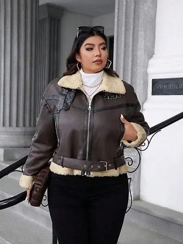 bodi s: Ženska pilotska jakna sa veštačkim krznom - Materijal: spolja — 1