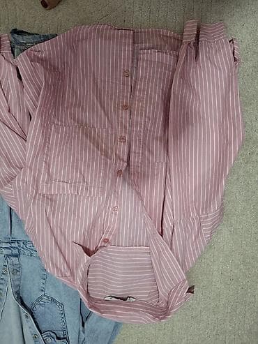 bershka kompleti: Denim komplet: haljina + jakna - Haljina od svetloplavog teksasa — 5