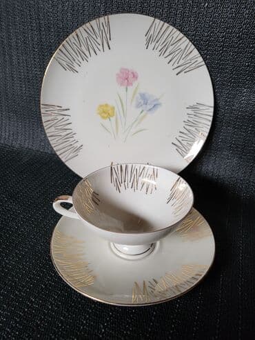 porcelanske solje za caj: Porcelanski vintaz set. Set bez ostecenja,sve na njemu odsjaj od — 1