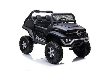 dečije sedište za auto: Mercedes Unimog 4x4 – Crni licencirani – Auto na akumulator za decu — 2