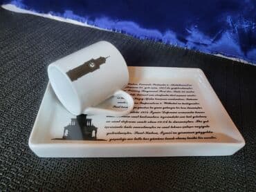 porcelanske solje za caj: Set nov za kafu,vintaz,porcelanski Pasabahce. Nov set,sve na njemu — 2