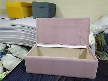 kupatilski namestaj od medijapana: Tapacirana klupa/tabure sa prostorom za odlaganje - Višenamenska — 2