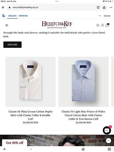 Coats and trench coats: Original Hilditch & Key kosulja M NOVA Made in England BREND — 8