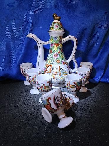 metalac leskovac: Porcelanski nov servis za zestoko pice iz 70ih godina Kina. Servis — 1