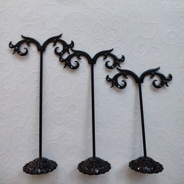 pejzaži ulje na platnu: Set od tri veoma dekorativna držača za minđuše Svaki za po četiri — 3