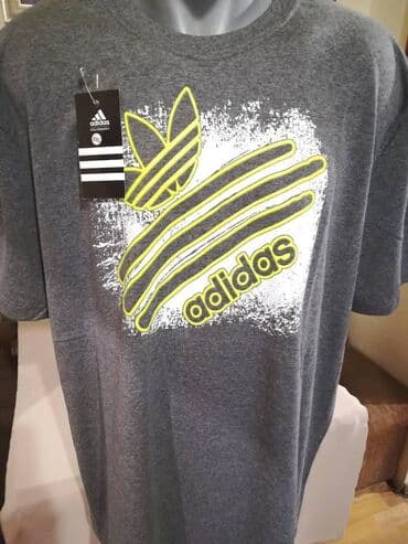pantalone za punije: Nova muska pamucna markirana majica Adidas. Turska. Vrlo dobra muska — 4