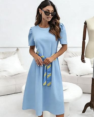 patike na platformu: 🔥Elegantna midi haljina sa pojasom na pruge
✅2300 din — 7