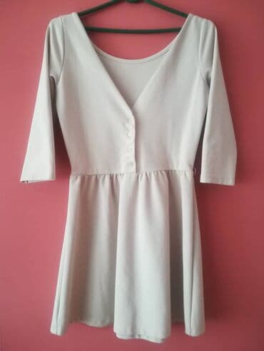 Women's Clothing: Bež haljina od rastegljivog pamuka brenda Stradivarius u M veličini — 5