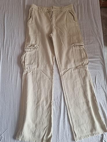 Ženske cargo pantalone – bež/peščana boja - Brend: 4S Women (etiketa
