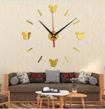 maxi bastenski set: Wall clock, color - Gold, New — 1