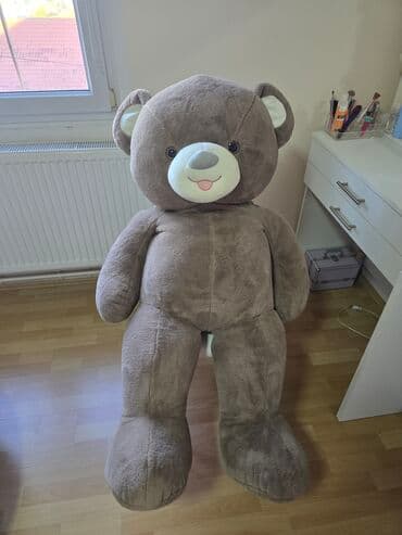 deciji kreveti sa dodatnim lezajem: Veliki plišani meda – džinovski teddy bear - Boja: svetlosmeđa sa — 1