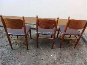 deciji set sto i stolica: Prodajem trpezariski sto sa tri stolice,,dužina stola 135cm širine — 2