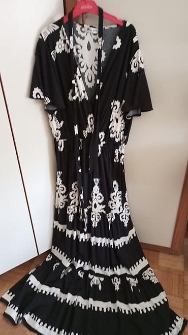 obuca borca: H&M haljina na tufne + maxi haljina sa printom - H&M haljina — 4