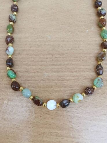 Other Accessories: Ogrlica Hrizopras Ogrlica od Hrizoprasa, poludragi kamen — 2