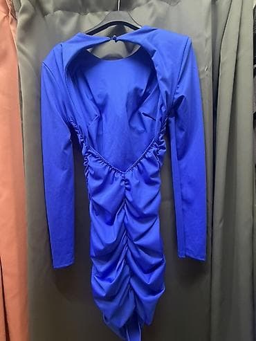 radne uniforme: Elegantna asimetrična haljina u kobaltno plavoj boji S/m velicina - — 2