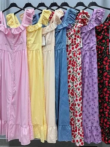 guess patike crne: Letnja midi haljina sa volanima i dugmadima spreda - Kroj: struk — 4