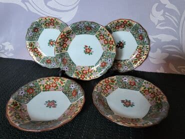 Kuhinjski setovi: Cinijice nove porcelanske,vintaz,rucno oslikane pa glazirane — 1