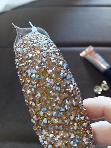 Ostalo: Set modnih dodataka i šminke – zlatno/šampanj tonovi - Široka rajf — 7