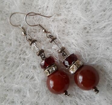 swatch novi sad: Minđuše poludragi kamen Prelepe minđuše od češkog granata, karneola i — 2