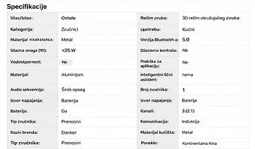 laptopovi cene: Nov bežični zvučnik blutut. Ima punjivu bateriju i punjač, puni se sa — 2