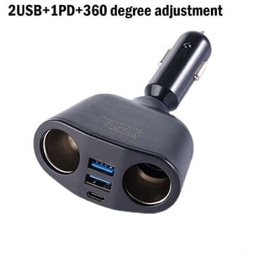 zastita za soferku: Dvodelni Spliter Auto upaljac 12V-24V, PD QC3.0, 2 USB Dvodelni — 8