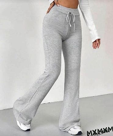 kozne zvoncare: Ženske pantalone sa zvonastim nogavicama i visokim strukom - Model — 6