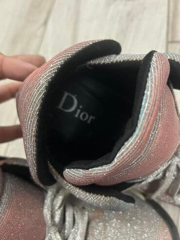 patike sa vazdusnim djonom: Dior ženske patike – sjajni tekstil - Model sa debelim, anatomski — 4