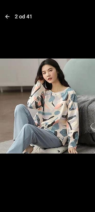 Kape i aksesoari: Ženske pidžame – dvodelni kompleti - Gornji deo: dug rukav, udoban — 2