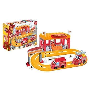 Building Blocks: Kocke vatrogasna stanica 033236 (DEDE) Set od 50 delova za izgradnju — 2