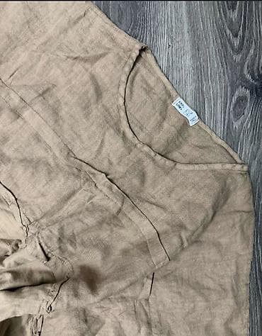 torbe od jute: Haljina od 100% lana, velika, široka. Od pazuha do pazuha 87 cm — 3