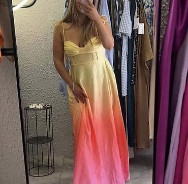 ombre haljina: Duga haljina sa gradijentom – romantičan kroj i lagano lepršav pad. - — 5
